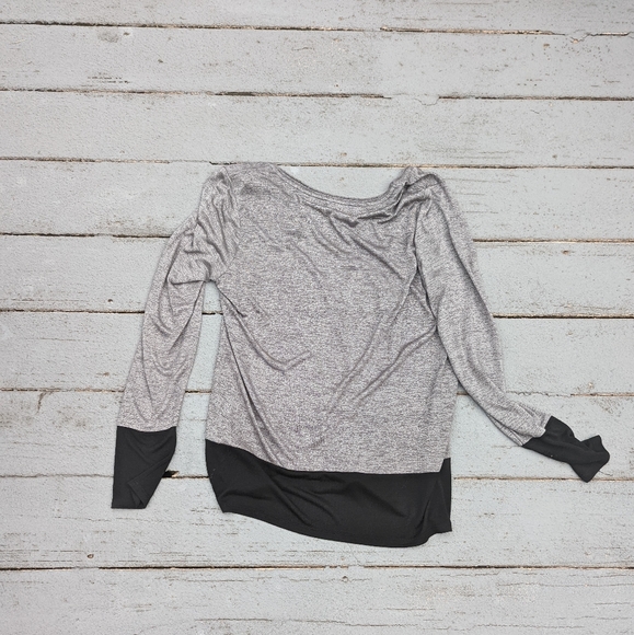 Vince Womens Gray Colorblock Long Sleeve Casual Top Size Large - Picture 6 of 8